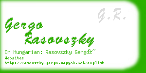 gergo rasovszky business card